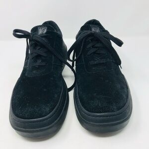 Louis Vuitton Mens Suede Leather Lace Up Sneaker Uniform Black Size 12